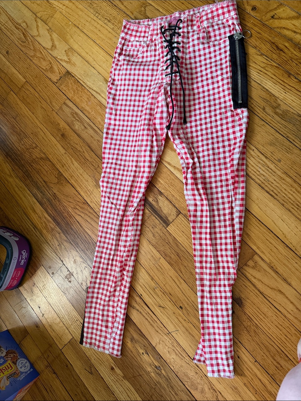 Sugar thrills gingham pants size small